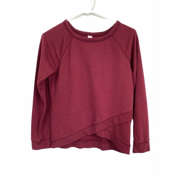 Old Navy Red Cross-over Crew Neck Sweatshirt 14 - Picture 3 of 8